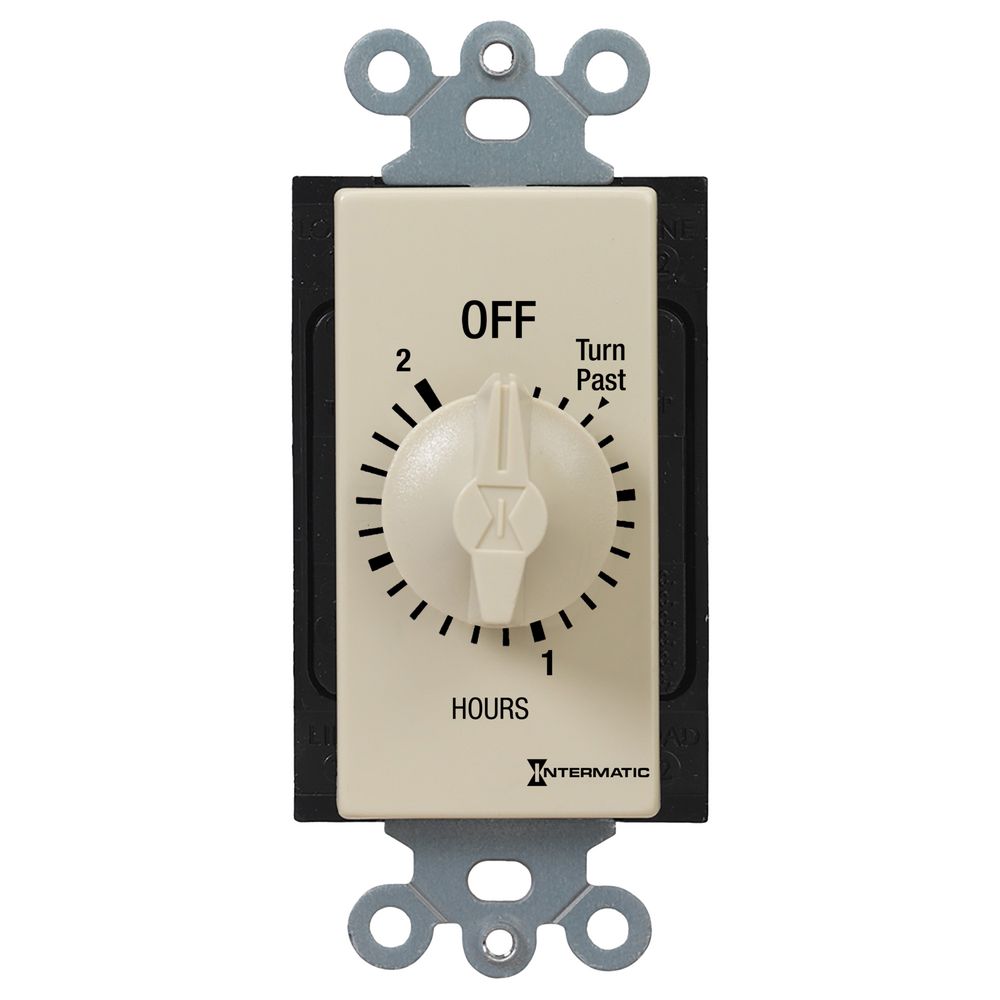 FD32H — Temporizador de cuenta regresiva de cuerda, estilo decorador, 125-277 VCA, 50/60 Hz, SPDT, máximo 2 horas, sin retención, marfil