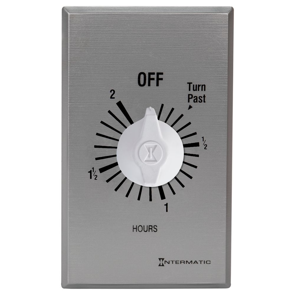FF32H — Temporizador de cuenta regresiva de cuerda, comercial, 125-277 VCA, 50/60 Hz, SPDT, máximo 2 horas, sin retención, plata