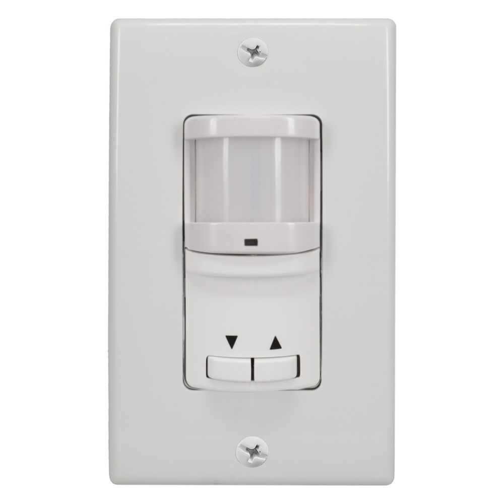 IOS-DOV-D-WH — Sensor de ocupación/desocupación PIR de pared con atenuación 0-10 V, grado comercial, blanco