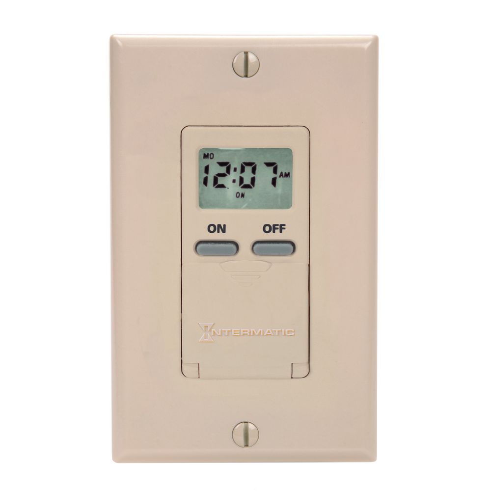 EI500LAC — Temporizador programable estándar de 7 días, 125 VCA, 15 A, almendra claro