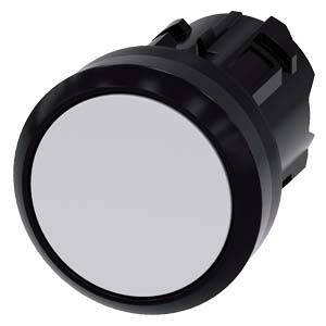 3SU10000AA600AA0 — Botón pulsador 22 mm redondo de plástico, blanco