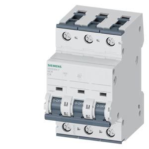 5SY63047 — Interruptor termomagnético riel DIN 3 polos 4 A curva C 6 kA