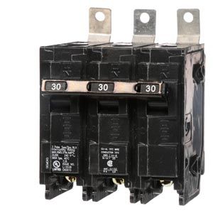 B330H — Interruptor termomagnético 3 polos 30 A 240 V 22 kA tipo BLH enchufable