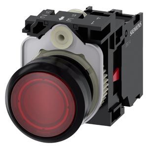 3SU11030AB201CA0 — Pulsador luminoso 22 mm redondo de plástico, rojo