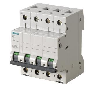 5SL64137CC — Interruptor termomagnético riel DIN 4 polos 13 A curva C 6 kA