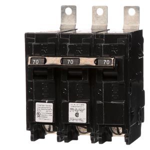 B370H — Interruptor termomagnético 3 polos 70 A 240 V 22 kA tipo BLH enchufable