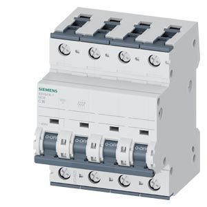 5SY64167 — Interruptor termomagnético riel DIN 4 polos 16 A curva C 6 kA