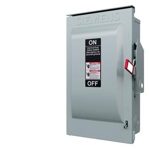 GF323NRA — Interruptor de seguridad fusible 3 polos 100 A 240 V uso general NEMA 3R