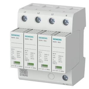 5SD74141KU03 — Supresor de sobretensión UL tipo 1, 4 polos, 600Y/347 V (estrella)