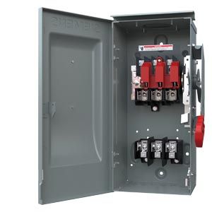 HF362R — Interruptor de seguridad fusible 3 polos 60 A 600 V servicio pesado NEMA 3R
