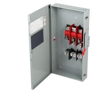 HF365RA — Interruptor de seguridad fusible 3 polos 400 A 600 V servicio pesado NEMA 3R