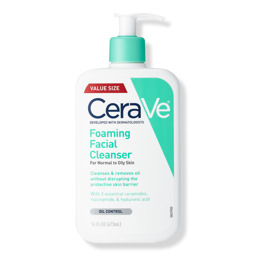 Cerave Foaming Facial Cleanser for Balanced to Oily Skin - 16oz