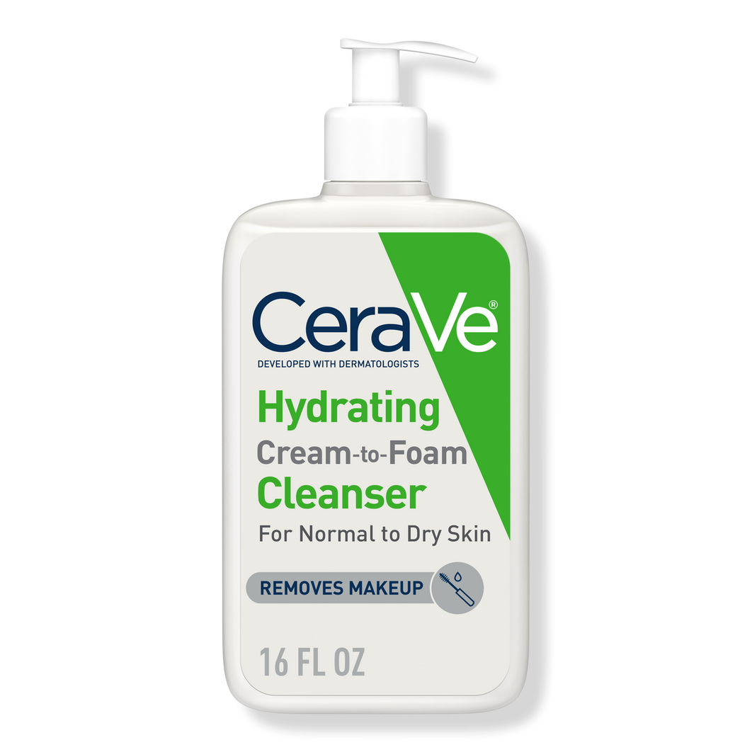 Cerave Hydrating Cream-to-Foam Face Wash for Balanced to Dry Skin - 16oz