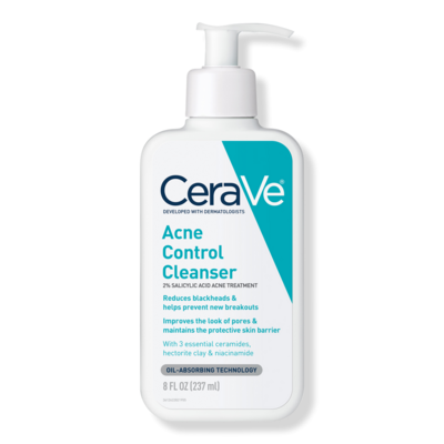Cerave Acne Control Cleanser with 2% Salicylic Acid for Acne Prone Skin - 8oz