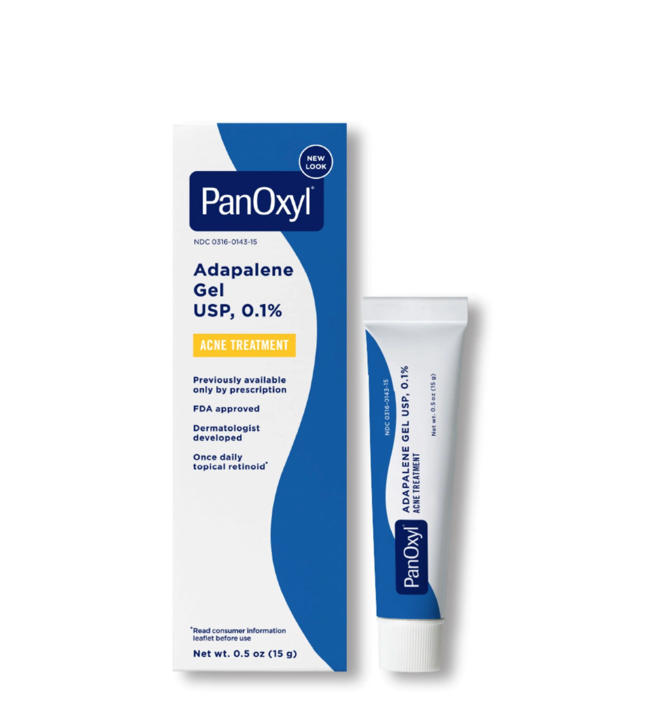 PanOxyl Adapalene 0.1% Leave-on Gel, Retinoid Gel Acne Treatment