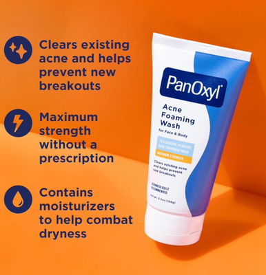 PanOxyl Foaming Acne Wash, Maximum Strength, 10% Benzoyl Peroxide