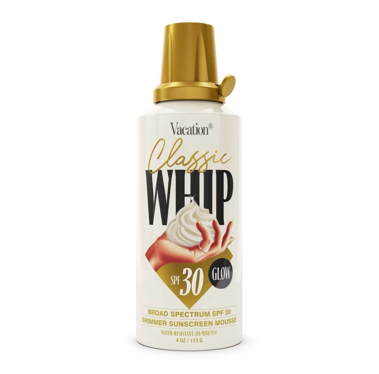 Vacation Classic Whip Glow SPF 30 Shimmering Sunscreen Mousse