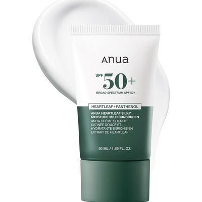 Anua Heartleaf Silky Moisture Mild Sunscreen, Broad Spectrum SPF 50+