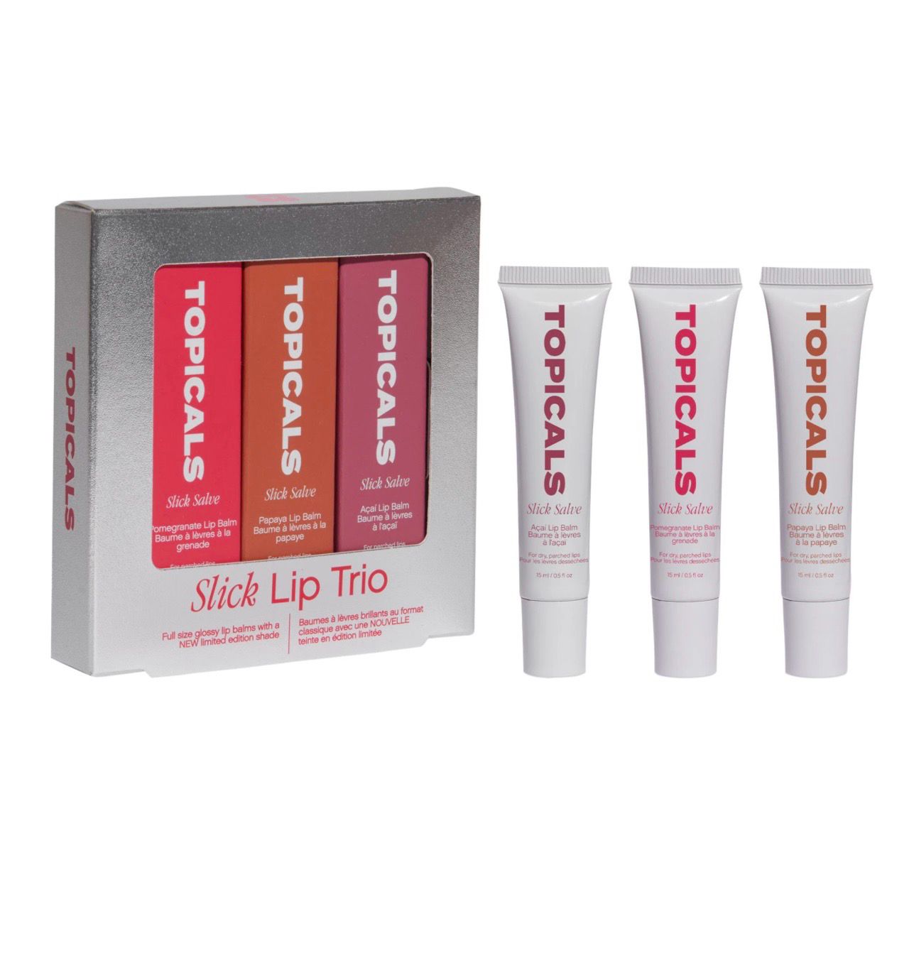 Topicals Slick Salve Glossy Lip Balm Trio