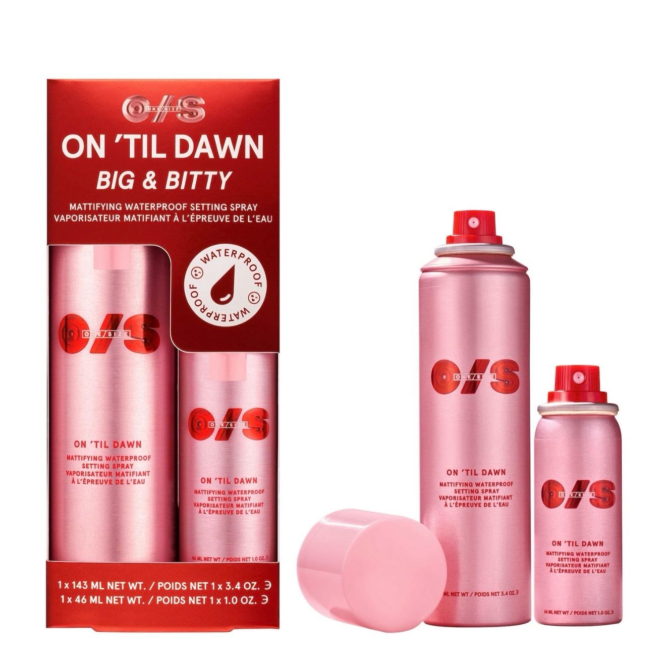 One/Size On &#39;Til Dawn Mattifying Waterproof Setting Spray Big &amp; Bitty Duo