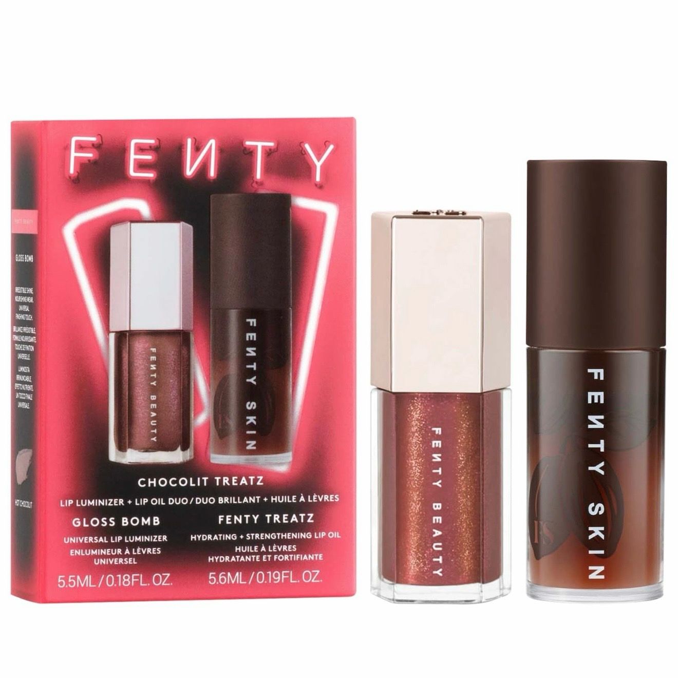 FENTY Beauty Chocolit Treatz Lip Luminizer + Lip Oil Duo