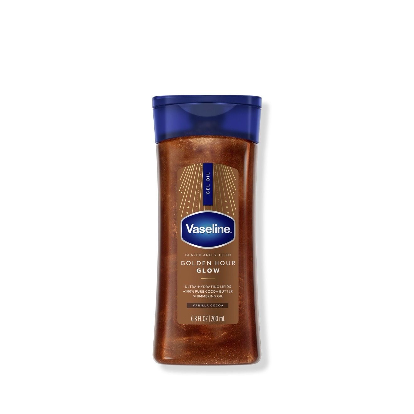 Vaseline Glazed &amp; Glisten Vanilla Cocoa Shimmering Gel Body Oil - Golden Hour Glow