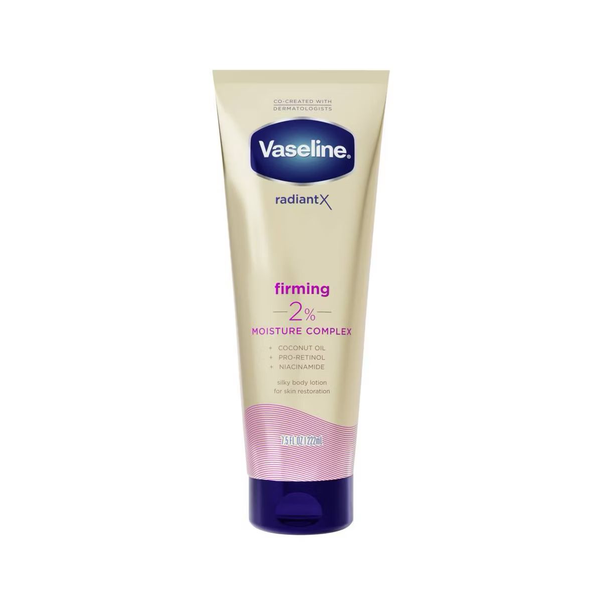 Vaseline Radiant X Firming Coconut Oil, Pro-Retinol &amp; Niacinamide Body Lotion for Dry Skin