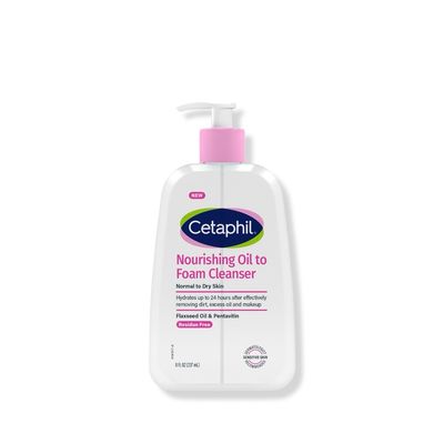 Cetaphil Nourishing Oil to Foam Cleanser Face Wash for Sensitive Skin