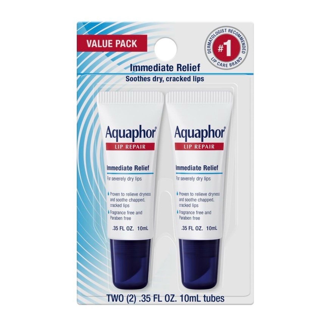 Aquaphor Immediate Relief Lip Repair Balm - 2ct