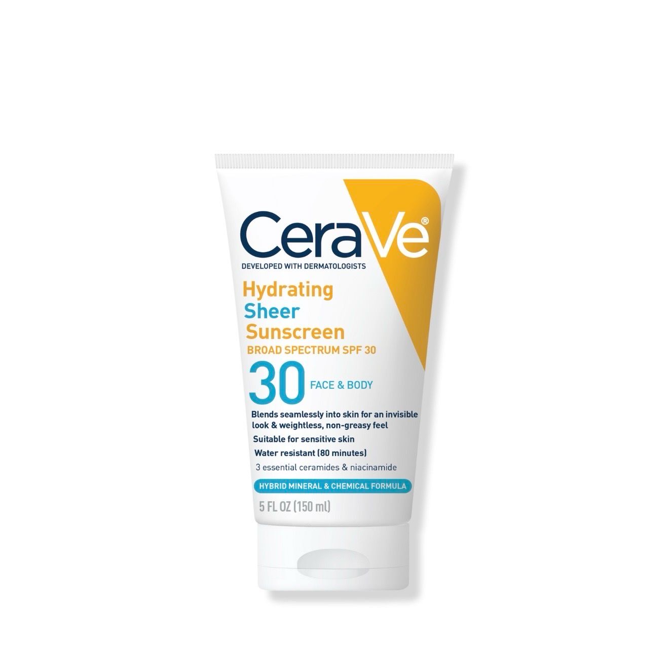 Cerave Hydrating Sheer Sunscreen SPF 30 Face &amp; Body Lotion