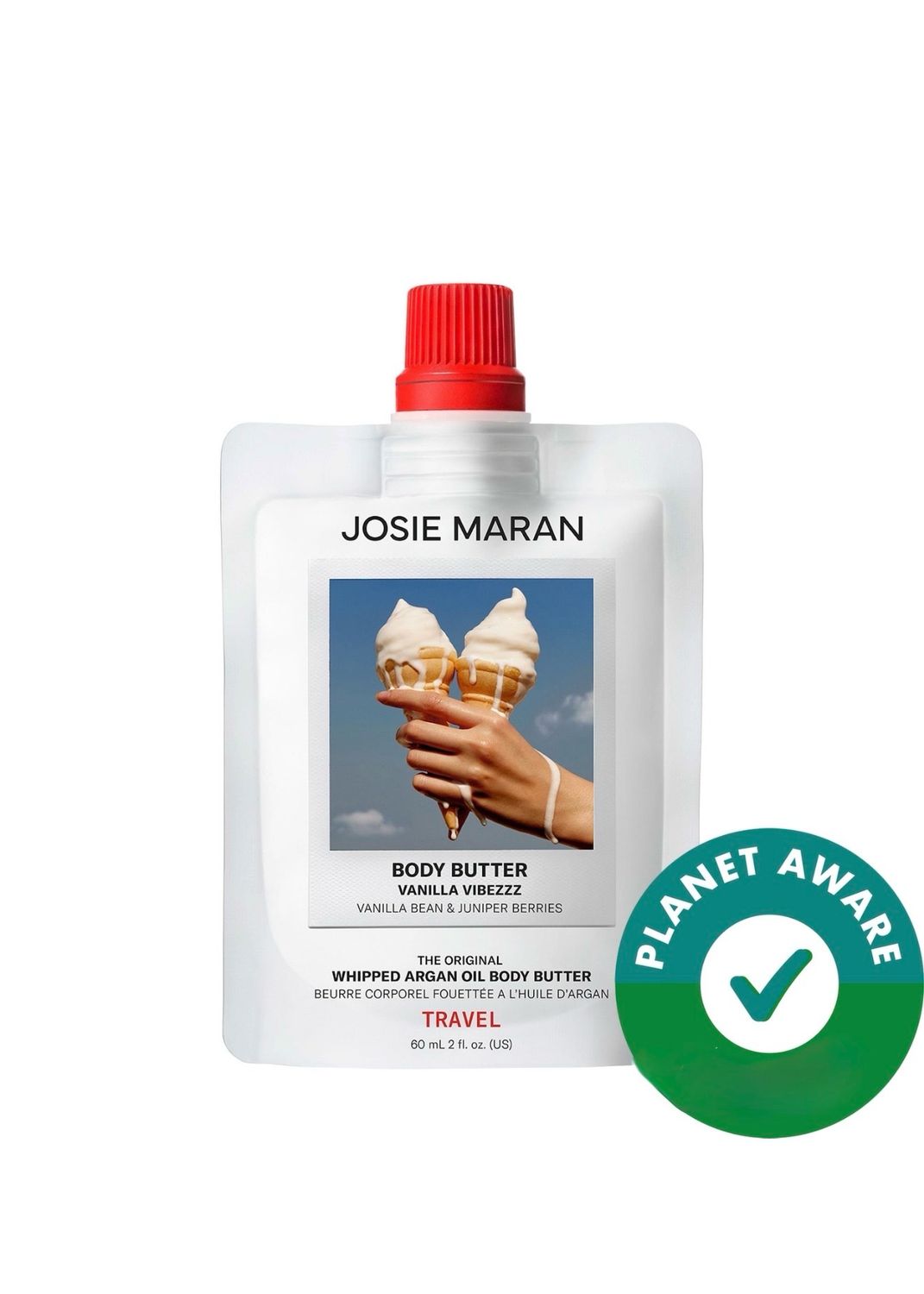 Josie Maran Whipped Argan Oil Refillable Firming Body Butter Jar - Vanilla Vibezzz