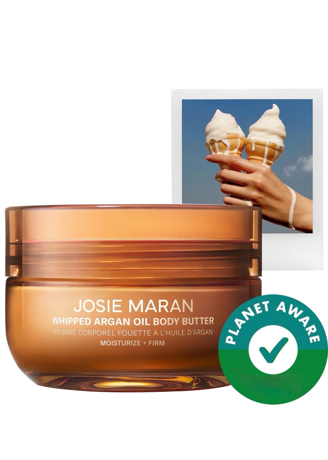 Josie Maran Whipped Argan Oil Refillable Firming Body Butter Jar - Vanilla Vibezzz