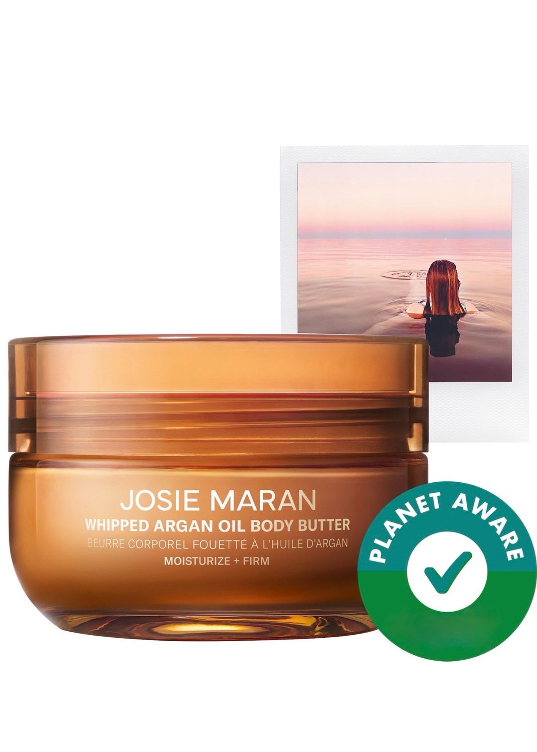 Josie Maran Whipped Argan Oil Refillable Firming Body Butter Jar - Vanilla Bean