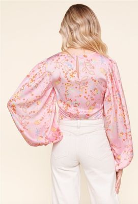 Cayla Paisley Paradise Valley Long Sleeve Crop Top