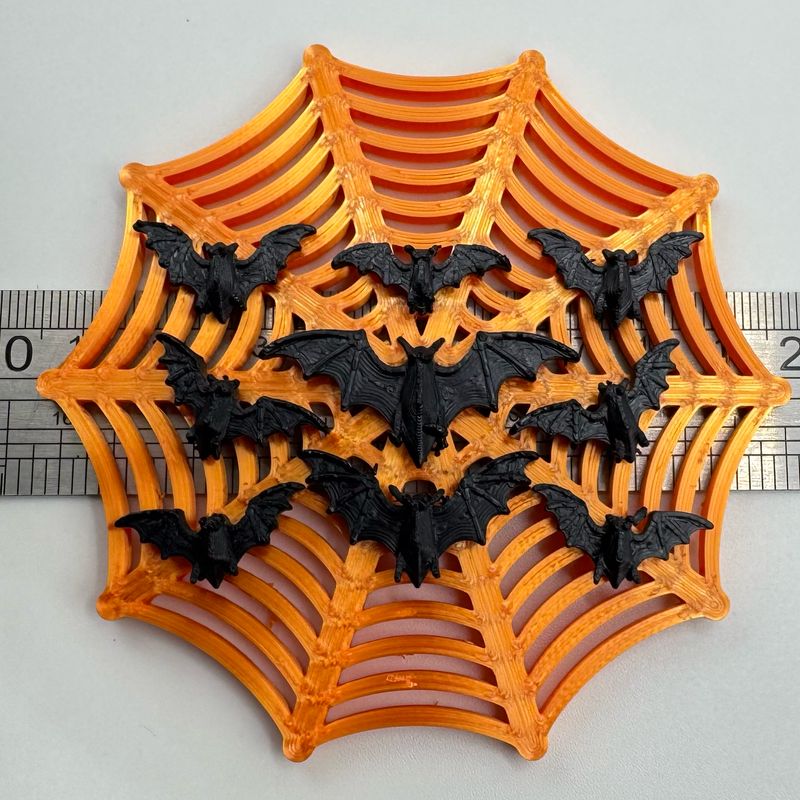 Enclosure Background - Spider web W/Bats