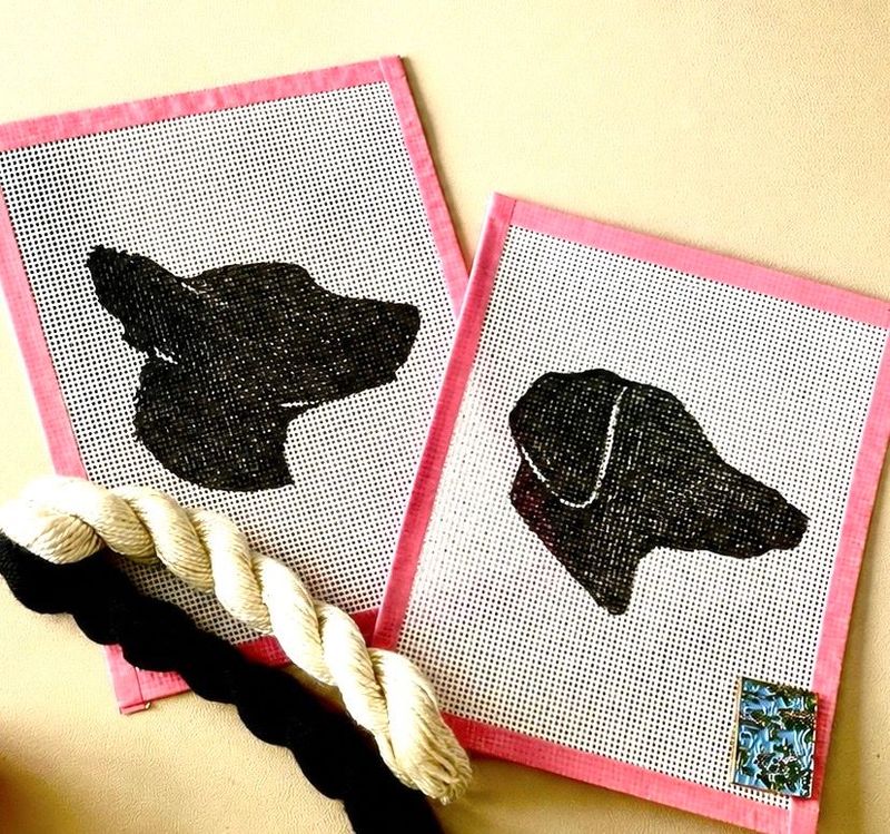 Custom Dog Silhouette Canvas