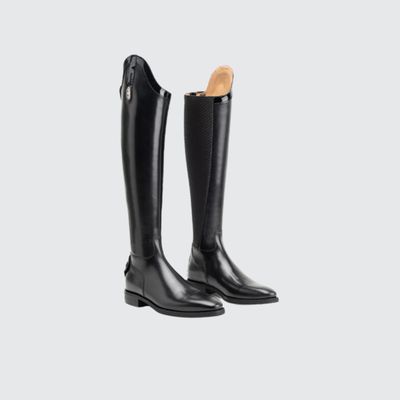 Premium Classic | No Laces | With Top Detail | Model 401W Black and 'Karbon' Inner leg