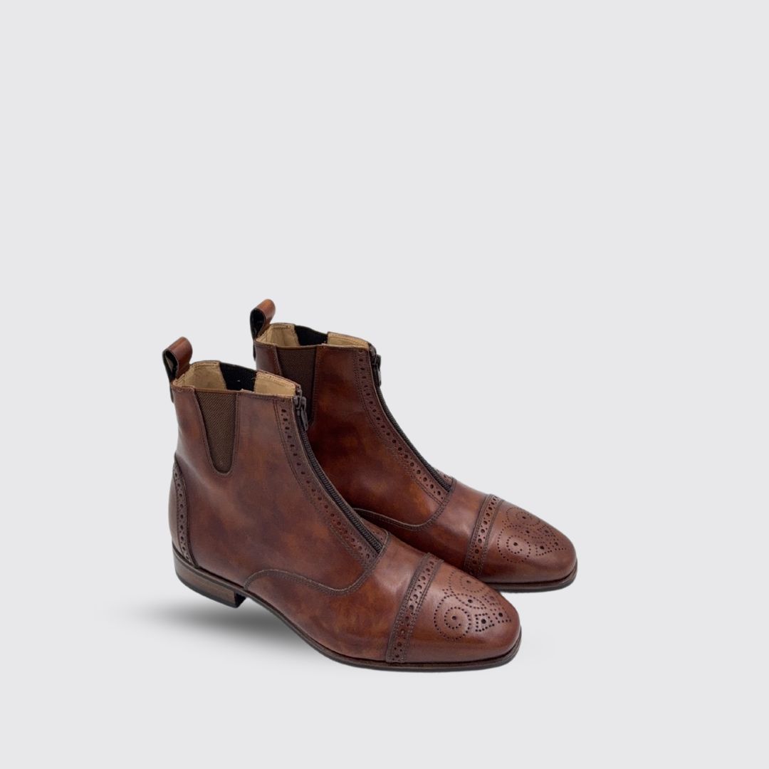 Custom ankle boot model 012 antique brown