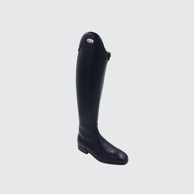 Custom Dressage Boots Navy  Calfskin with Punched Top
