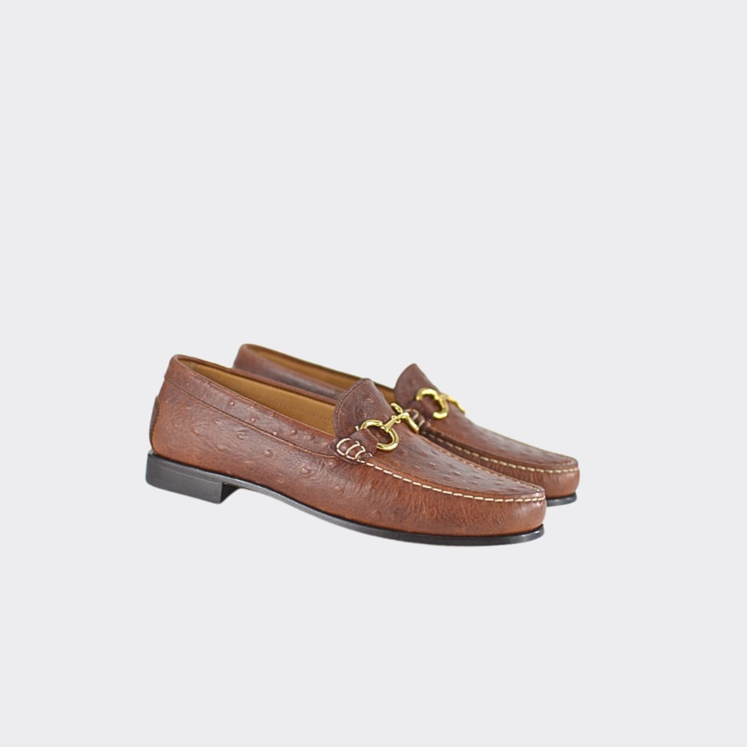 Tan Ostrich Loafer