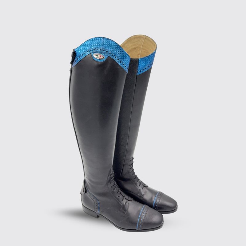 Ex-demo custom boots with blue top