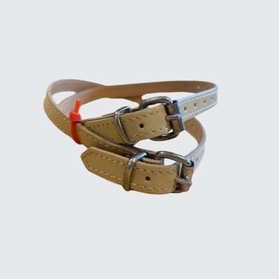 Cream Patent Spur Straps