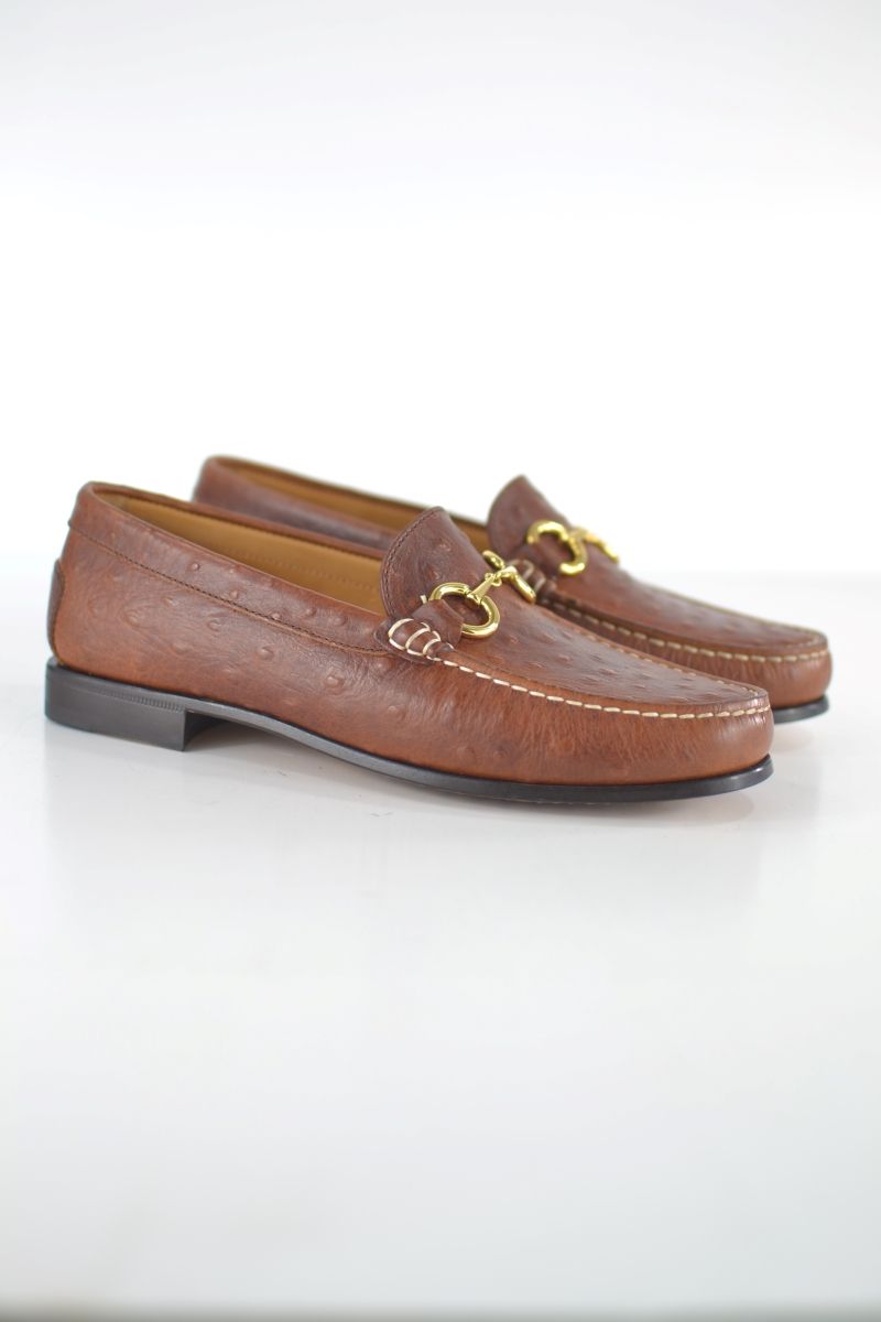 Tan Ostrich Loafer