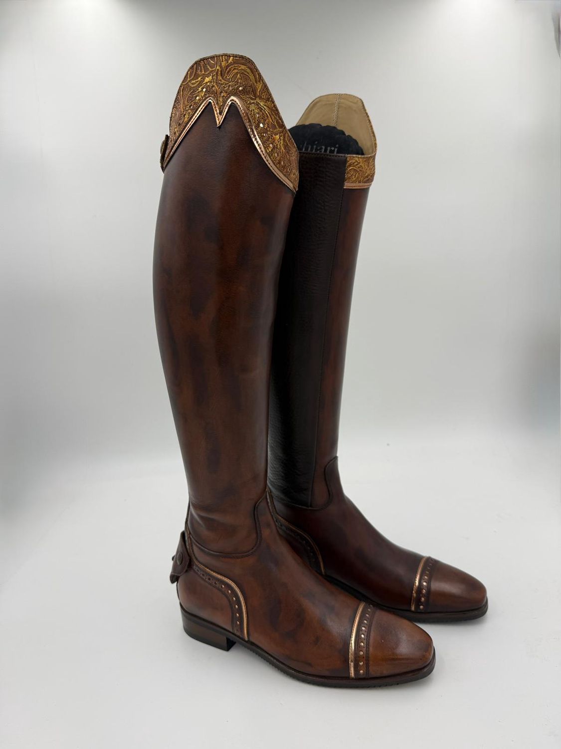 Ex Demo Antique Brown and gold flower top