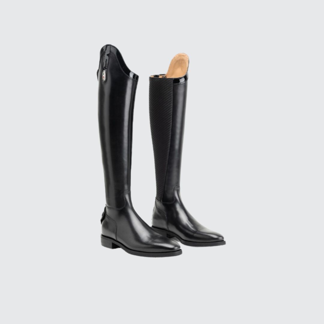 Premium Classic | No Laces | With Top Detail | Model 401W Black and 'Karbon' Inner leg