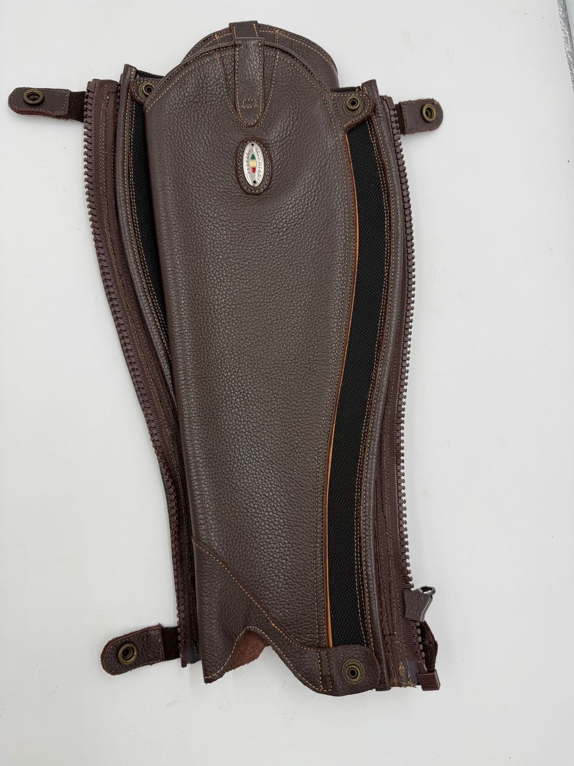 Ex-demo Olanda chaps in grainy brown leather - size S