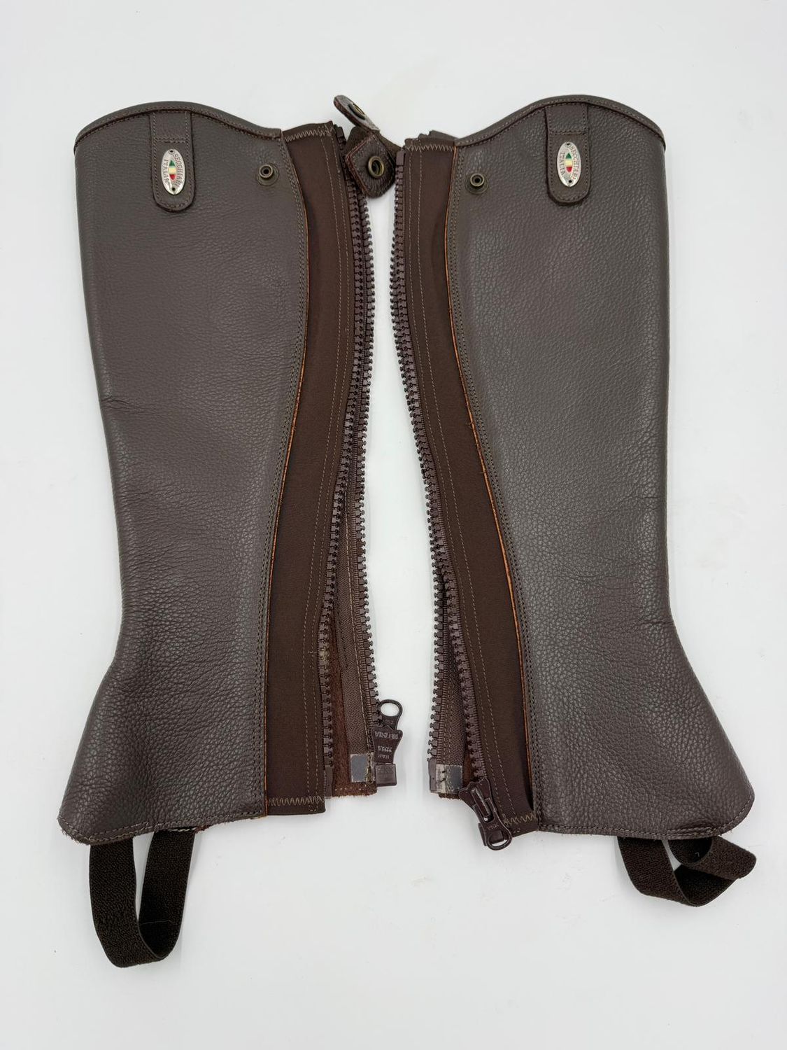 Ex-demo grainy dark brown belgio chaps - XS-