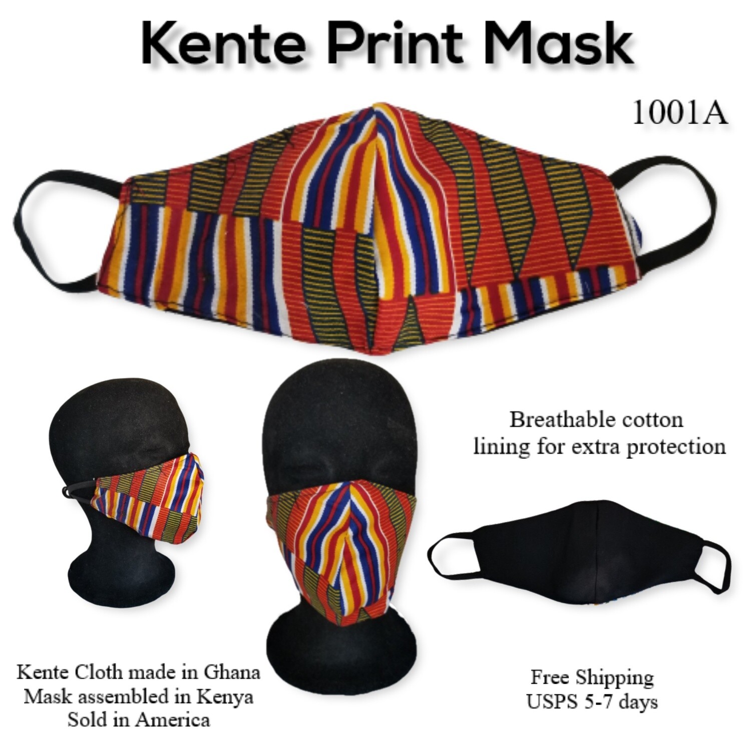 Cone Kente Mask
