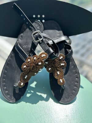 Ebony Gems Masai Sandals Ankle Belt