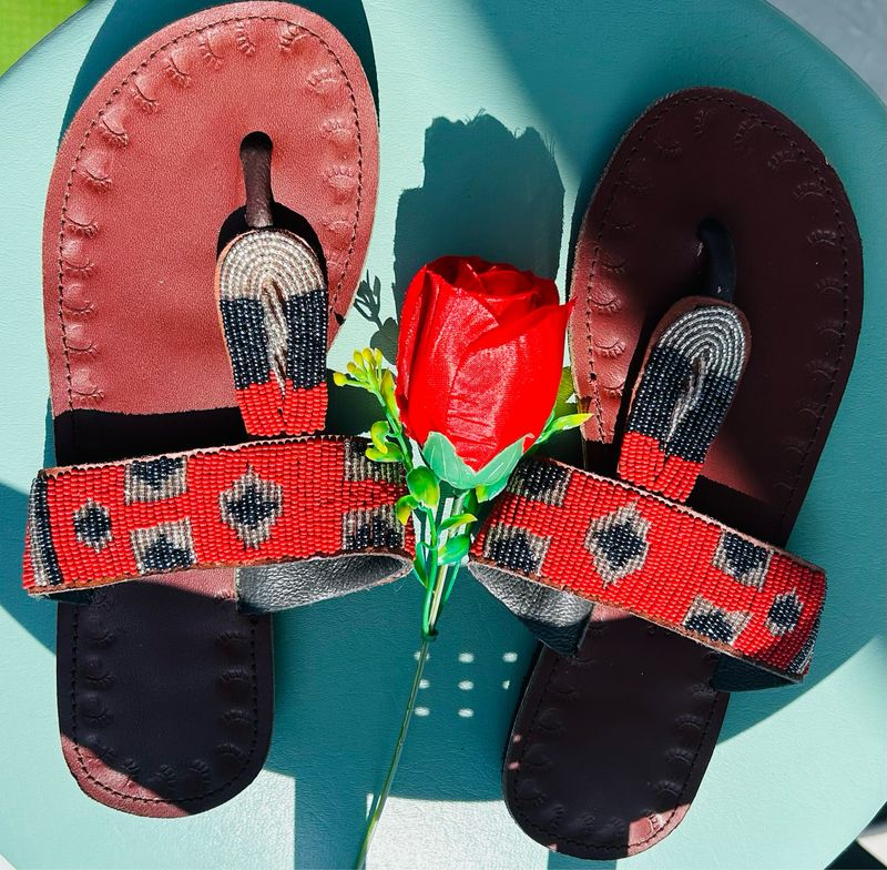 Safari Chic Flat Masai Sandals